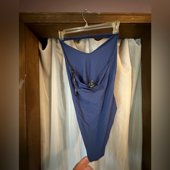 Dark Blue Halter Body Suite - Picture 2 of 4